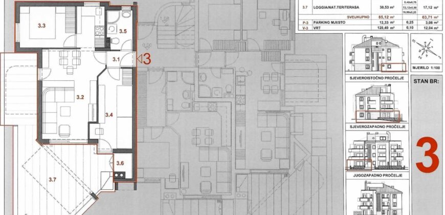 Wohnung mit großem Garten H123, Novalja